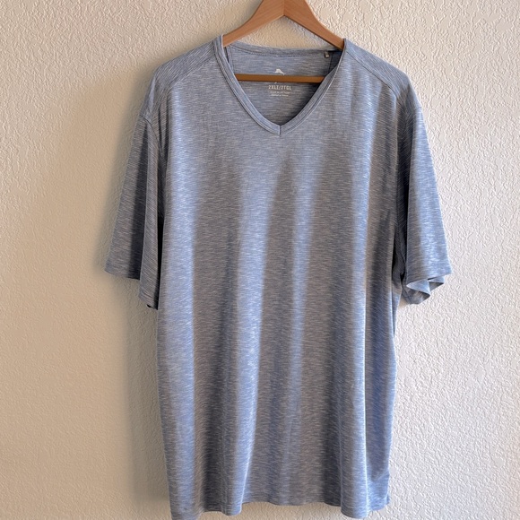 Tommy Bahama Cape Cayo VNeck Slub Tencel Modal Tshirt Light Blue 2XL Tall - Picture 1 of 8